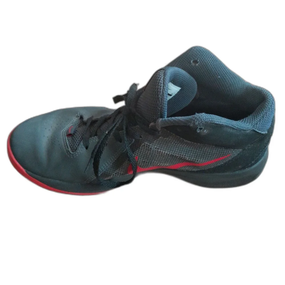 Nike Air Overplay IX Basketball Sneakers Men’s Size 8 Gray Black Red 831574-006